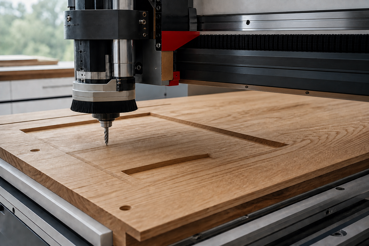 CNC-Fertigung eines hochwertigen Möbelbauteils aus Holz